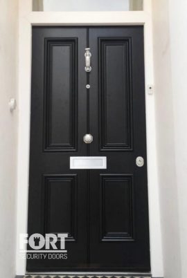 00009-Single-black-FS-Security-victorian-door-with-four-panels-fsdoors-co-uk