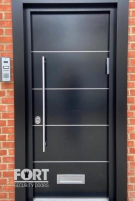 00035-Modern-Grey-Black-FS-Security-Door-with-horizontal-lines-fsdoors-co-uk