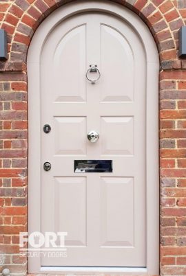 00041-Custom-arch-Front-FS-Security-door-with-6-panels-and-a-door-knocker-fsdoors-co-uk